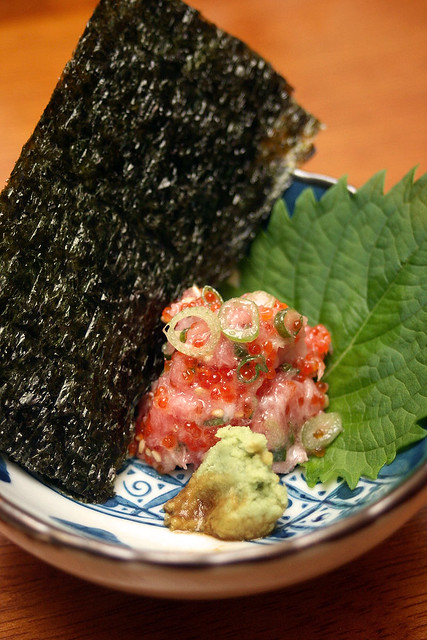 Negitoro Otsumami - chopped tuna belly S$10