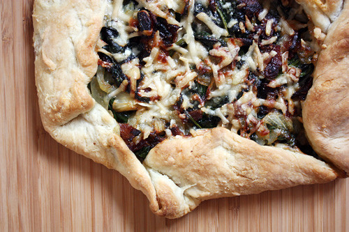 bacon, spinach & onion galette.
