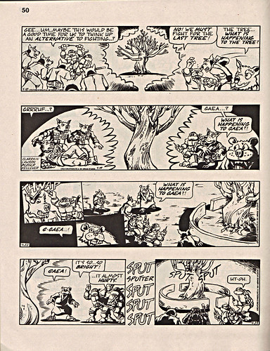 ComicsReview #62 :: 'Teenage Mutant Ninja Turtles' { newspaper strip } 0418-04231991,  " The Last Gaea Tree"  pg.50 (( 1991 ))
