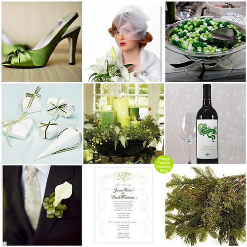 white wedding theme ideas. green amp; white wedding theme