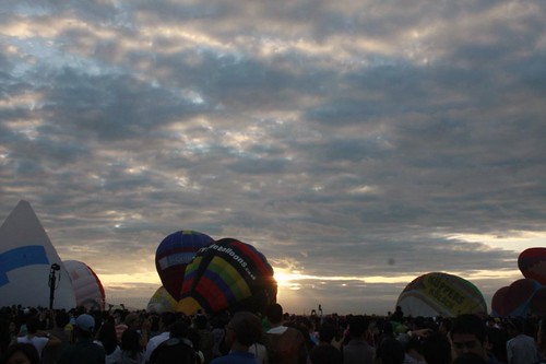 the break of dawn and the rising balloons