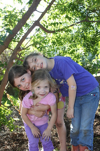 3 Kids in the garden