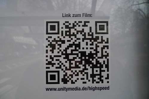 QR Code an einem Plakat von Unitymedia