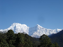 View of Himalayas from Pothana