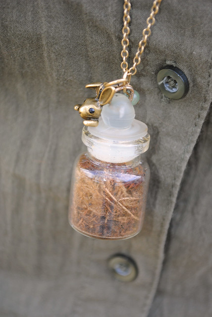 glass jar necklace