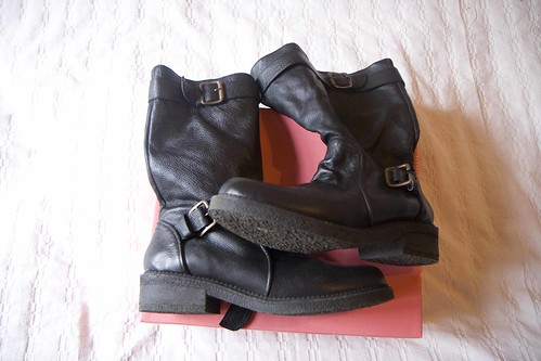 black leather boots new
