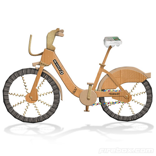Firebox Recycle cardboard bicycle