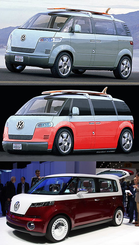 New VW Microbus Before and After Photoshop