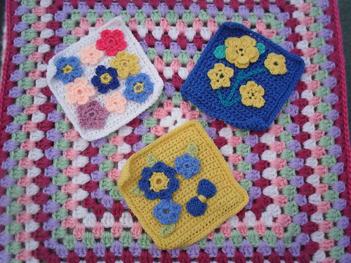 Spring Flower Squares for our Challenge! Beautiful Squares!