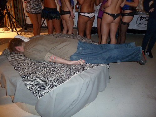 Planking at the Playboy Lingerie Party