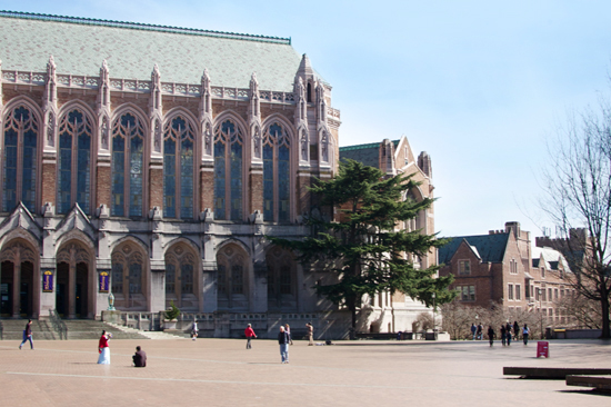 Red square and Suzallo Library
