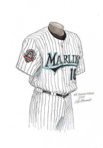 florida marlins uniforms. Florida Marlins 2007 uniform