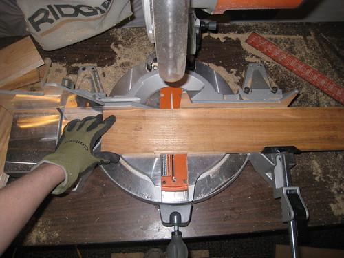 Cutting the planks to length