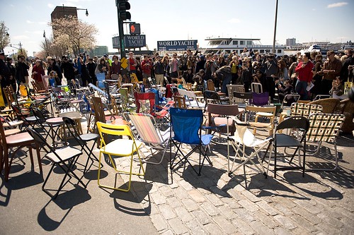 "1001 Chairs for Ai Weiwei" in NYC