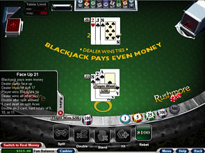 Face Up 21 Blackjack Rules