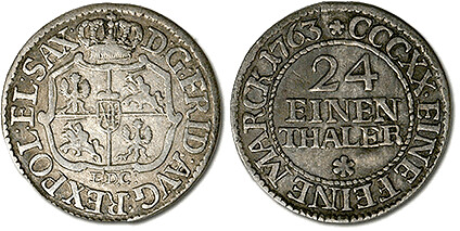 1763 24 Thaler of Saxony