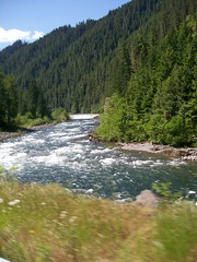 Fast moving water on the Clackamas
River