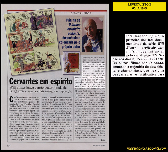 "Cervantes em espírito" - Revista Isto É - 06/10/1999