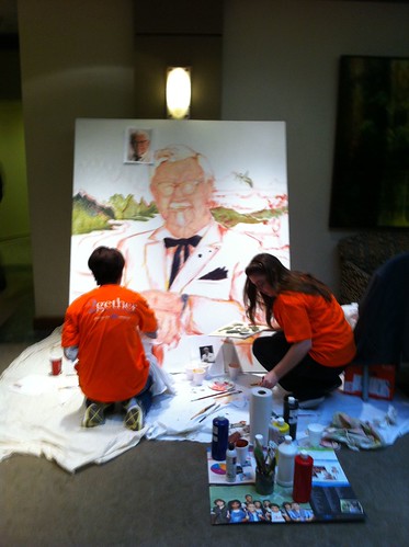 LVAA artists paint for the Fund for the Arts at the UFPC 2011 campaign