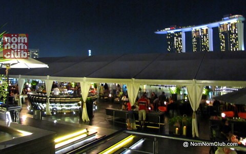 Lantern with the panoramic view of Marina Bay Sands