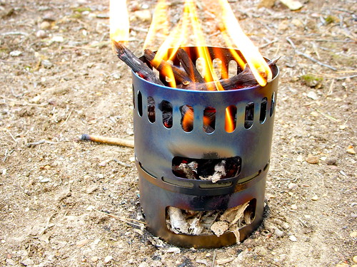 EVERNEW Titanium DX Camp stove firewood Stand 