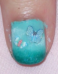nail art fimo cane butterflies