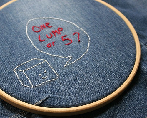 One lump or 5 embroidery