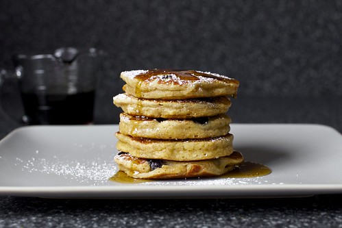new blues: wholegrain blueberry pancakes