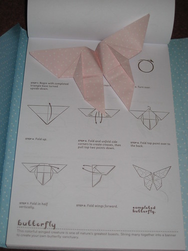Day 87:  Pink Origami Butterfly