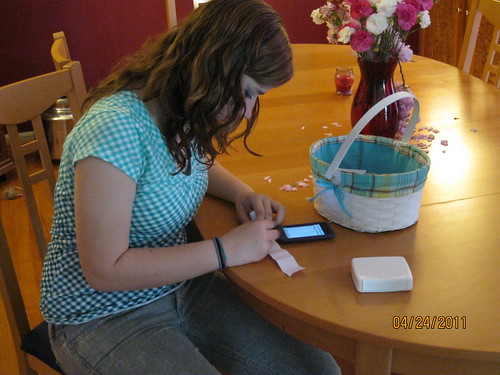 4/24/11:  Becca used her iPod touch for her clues.