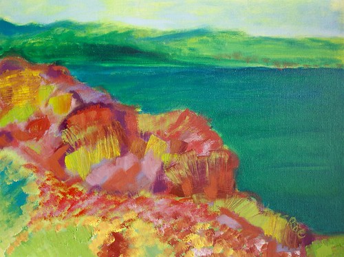 Lochranza Rocks by Roberta MacRae Artist in the Landscape