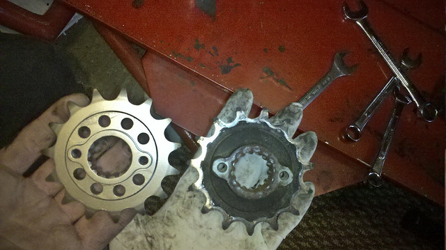 Sprocket new old dirty clean