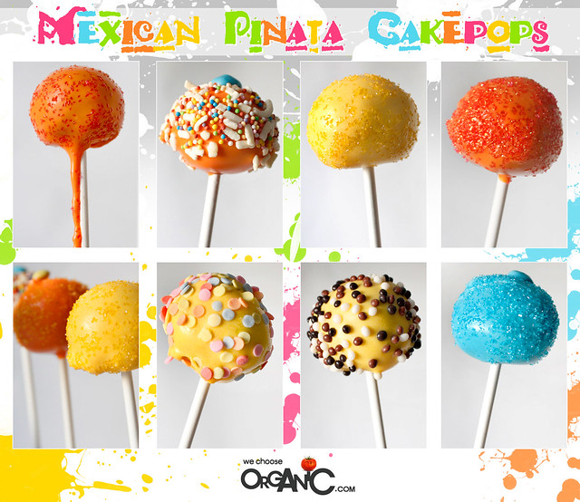 cake pops - mexican pinata theme, birthday