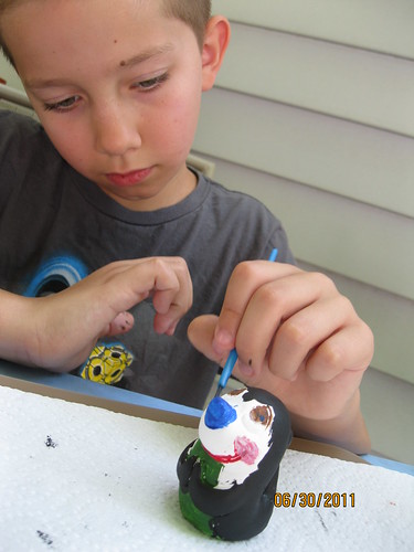 06/30/2011: Jonathon paints his seal.