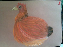 chalk red chicken