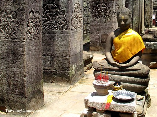 Buddha Statue in Angkor Temple, Cambodia
