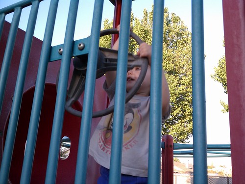 Playing at a school playground