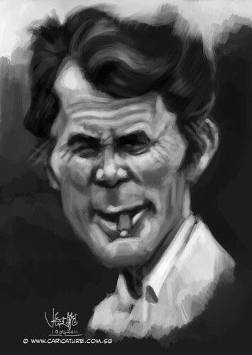 digital caricature of Jack Palance - 1