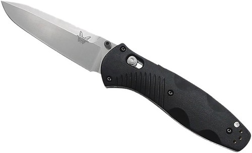 Benchmade Barrage AXIS-Assisted 3.6" Satin Plain Blade, Valox Handles