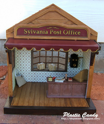 Post office sign and awning