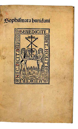 Title-page of Buridanus, Johannes: Sophismata