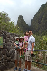 Family with the Iao Needle