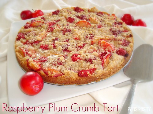 Raspberry Plum Crumb Tart
