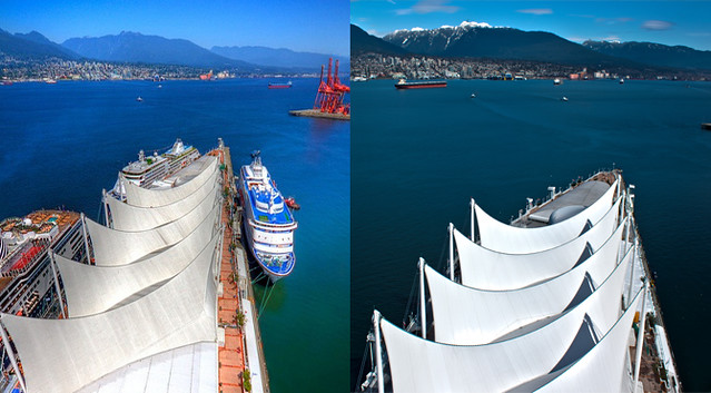 Canada Place Sails: Before and After 
