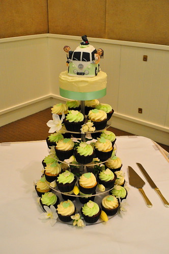 Mint green and cream wedding cupcakes by Cupcake Passion (Kate Jewell)
