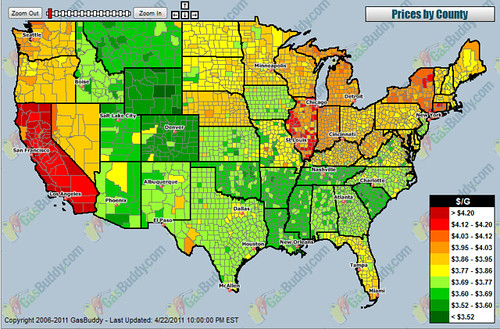 US Gas Prices Heat Map