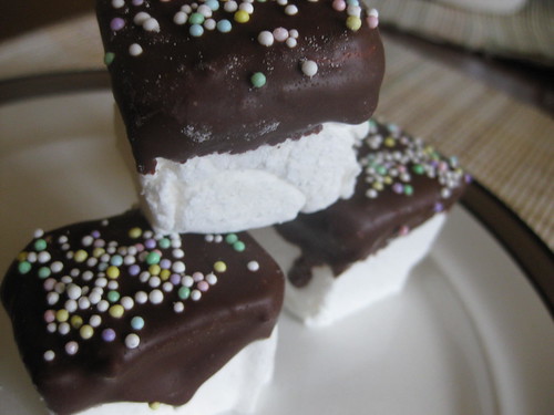 Chocolate dipped homemade marshmallows