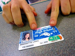 a PPS student ID with YouthPass sticker