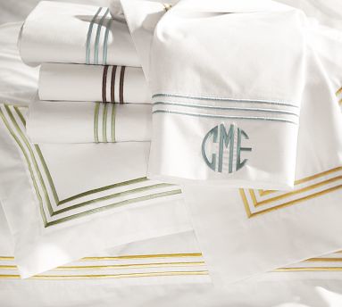 grand embroidered sheet set pottery barn