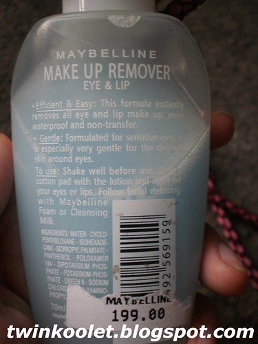 maybelline makeup remover. maybelline. Why I choose this?